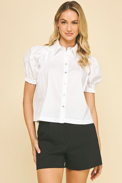 Pinch White button down blouse – OhSewPeachy