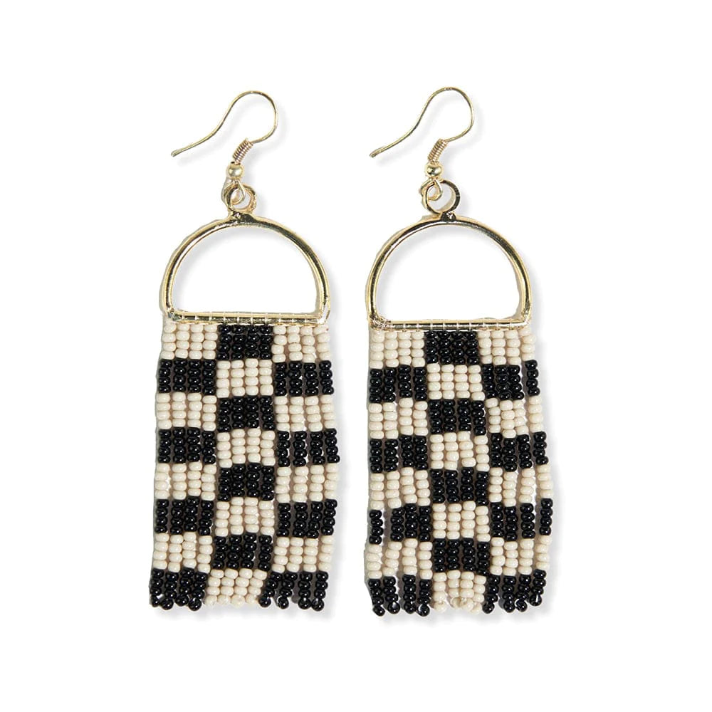 Ink and Alloy Allison Checkered earrings