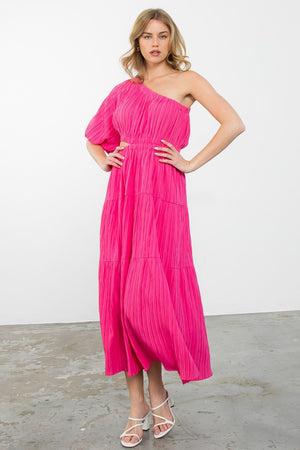 THML Tiered One Shoulder Dress