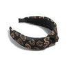 Knotted Black leopard headband