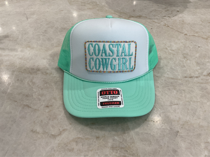 Trucker Hat - Mint Green Coastal Cowgirl