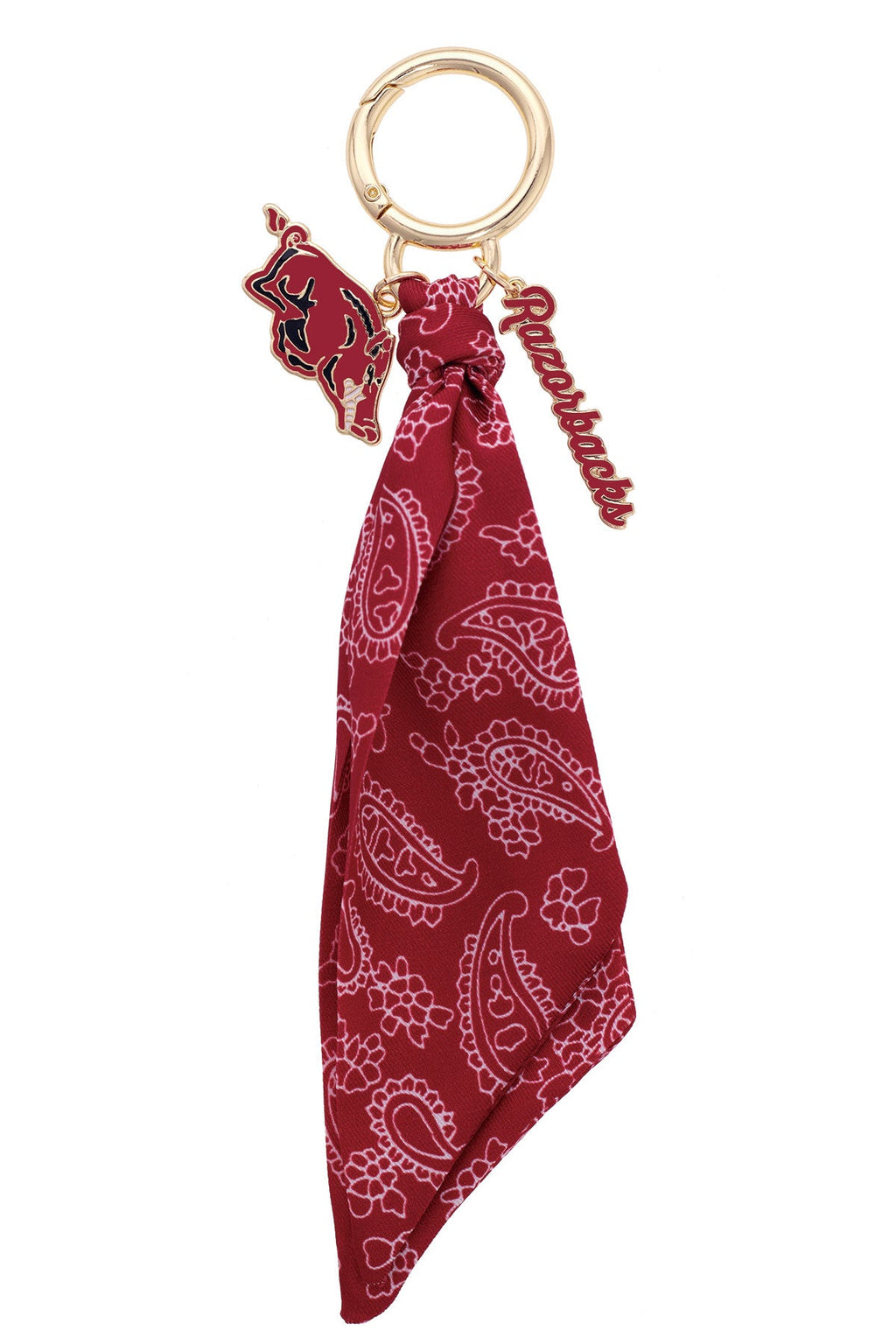 Arkansas Razorbacks Logo Bandana Bag Charm