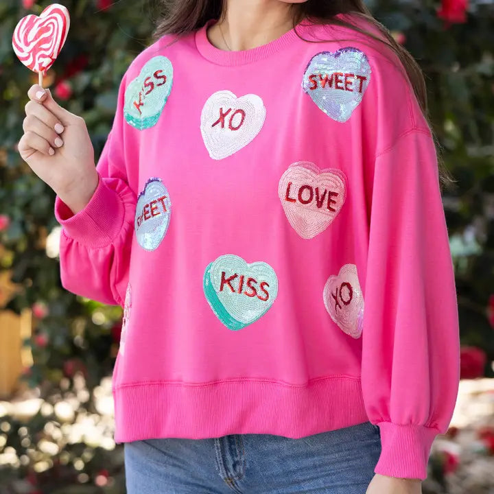 Candy Sequin Hearts FINAL SALE