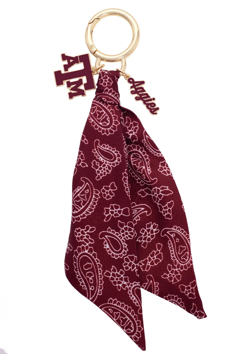 Texas A&M Aggies Logo Bandana Bag Charm