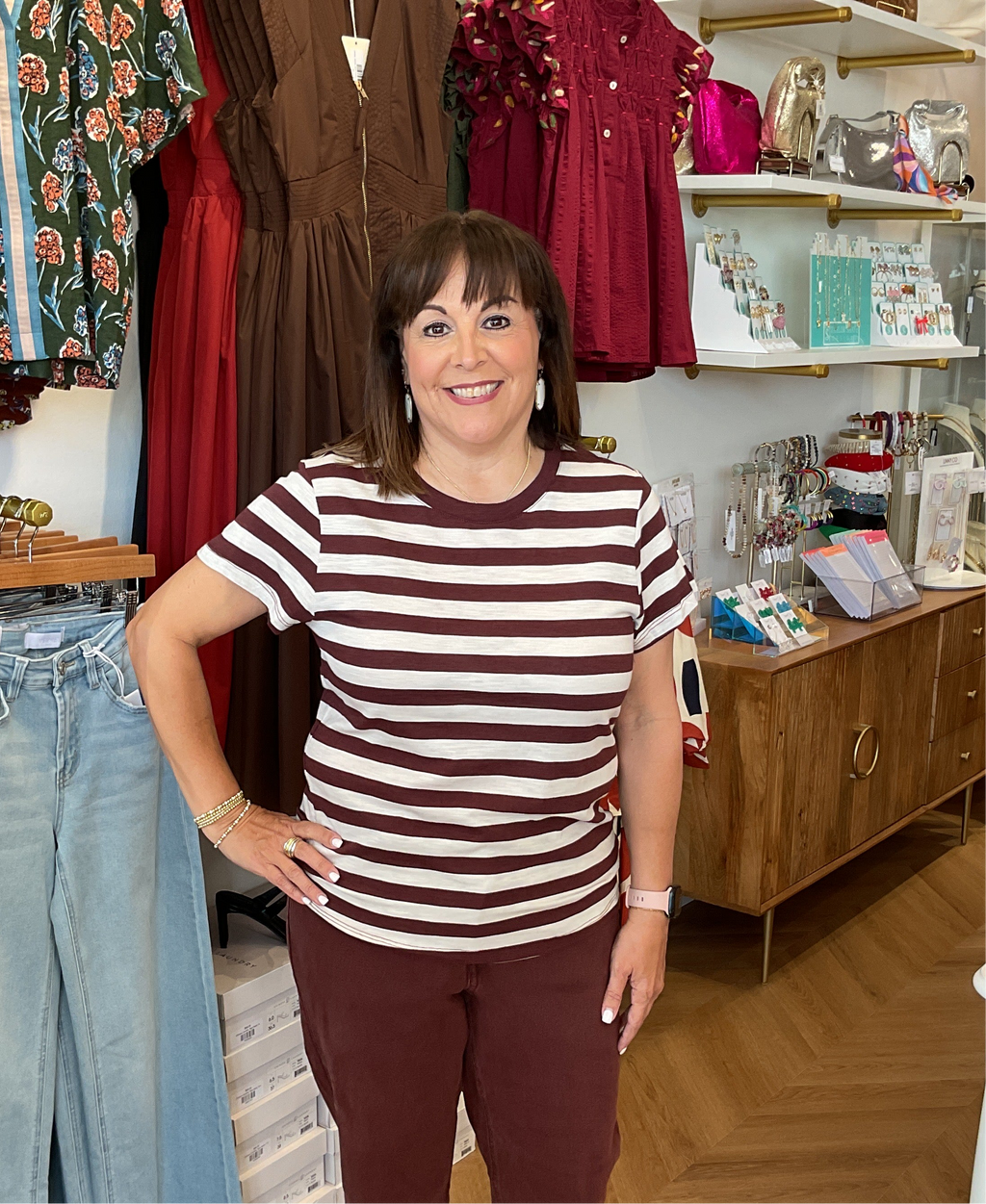 Sanctuary The Perfect Tee Chickory Stripe