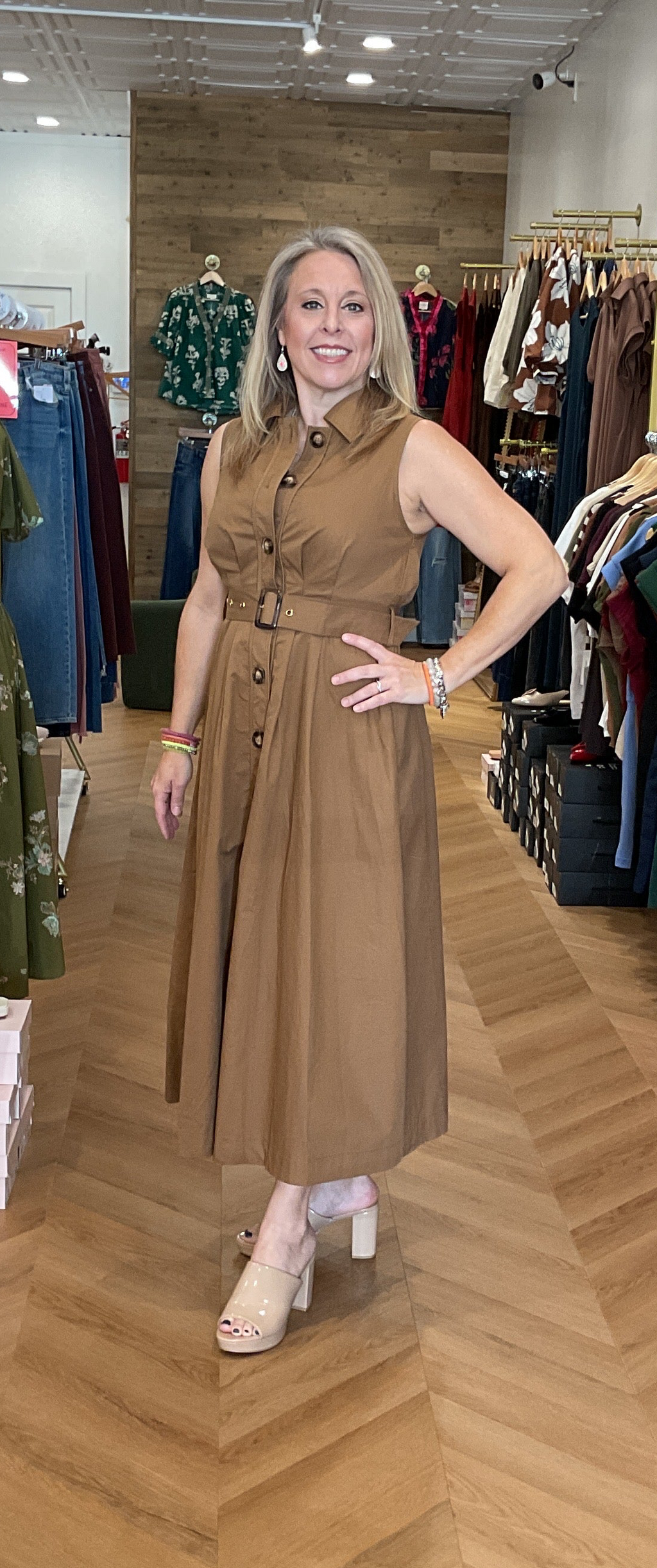 Entro Belted Midi BROWN