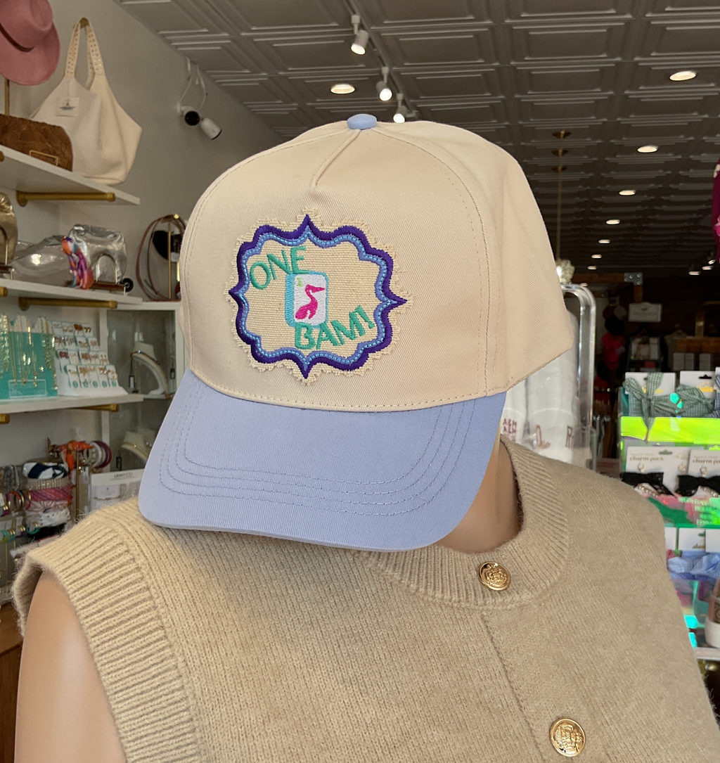 Trucker Hat- One Bird Bam- Blue Brim