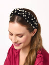 Shiraleah Velvet and Pearls Knotted Headband