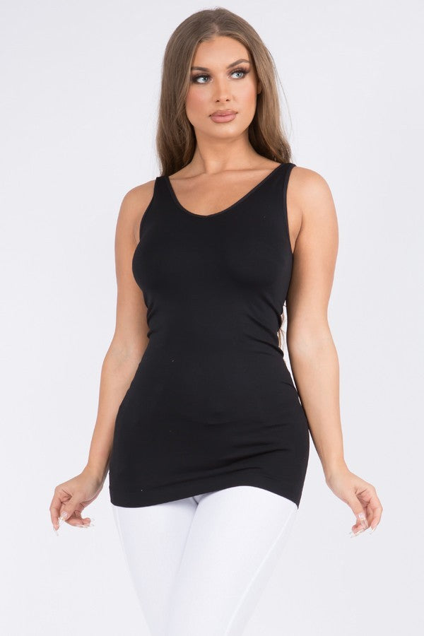 Reversible V Or U Neckline Seamless Tank ONE SIZE