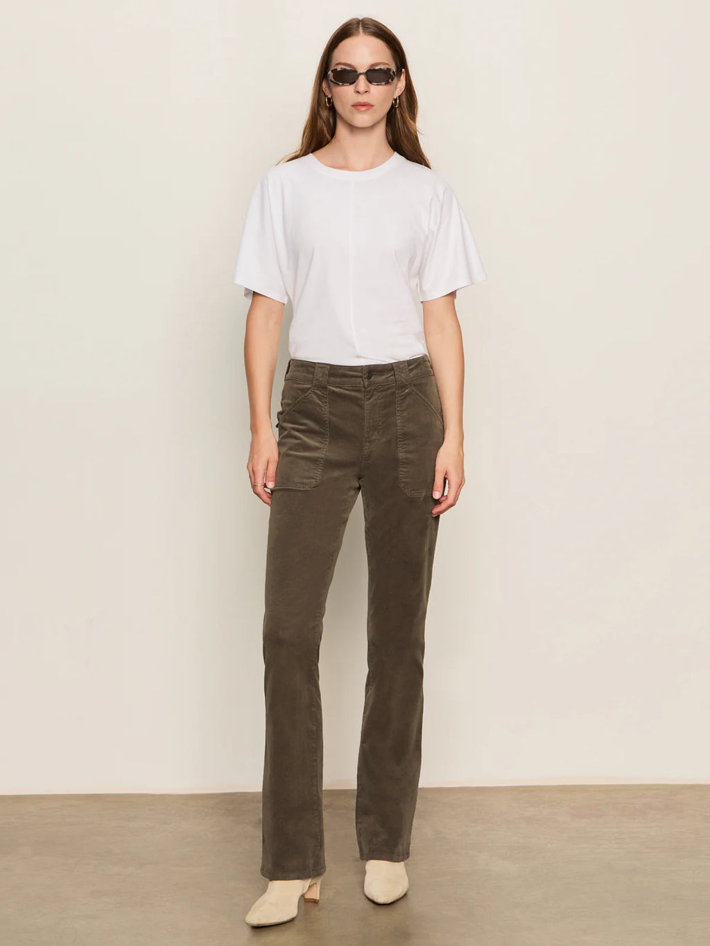 Sanctuary Corduroy Hayden Bootcut Pant Kalamata