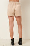 Corduroy Paper bag shorts