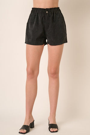 Corduroy Paper bag shorts