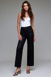 Hidden Black Coated Dad Pant