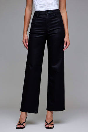 Hidden Black Coated Dad Pant