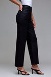 Hidden Black Coated Dad Pant