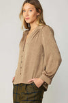 Bronze button up blouse