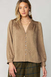 Bronze button up blouse