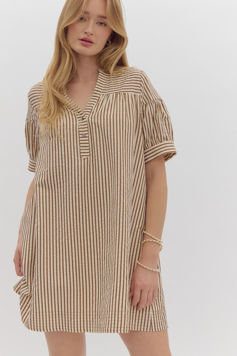 Anna Stripe mini dress