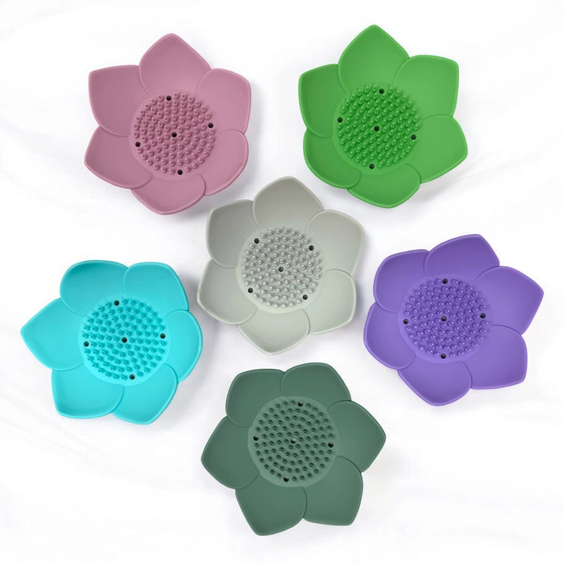 Shower Steamer Tray - Lotus Shape - Flexible Silicone