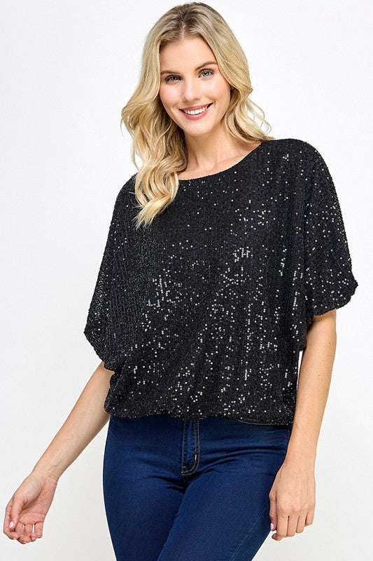 Sequin Bubble Top