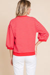 Becky Stripe top with band detail