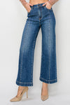 Risen Crop Front Seam Jeans