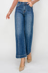 Risen Crop Front Seam Jeans