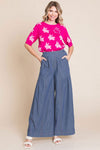 Denim Palazzo Pants