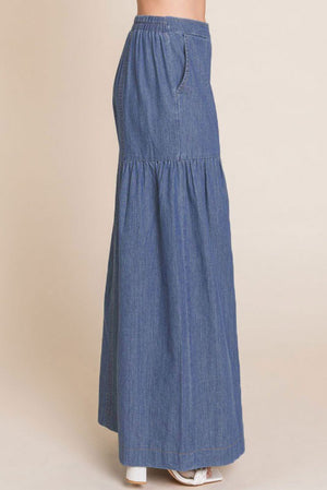 Denim Palazzo Pants