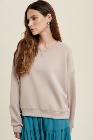 Scuba Relaxed pullover STONE