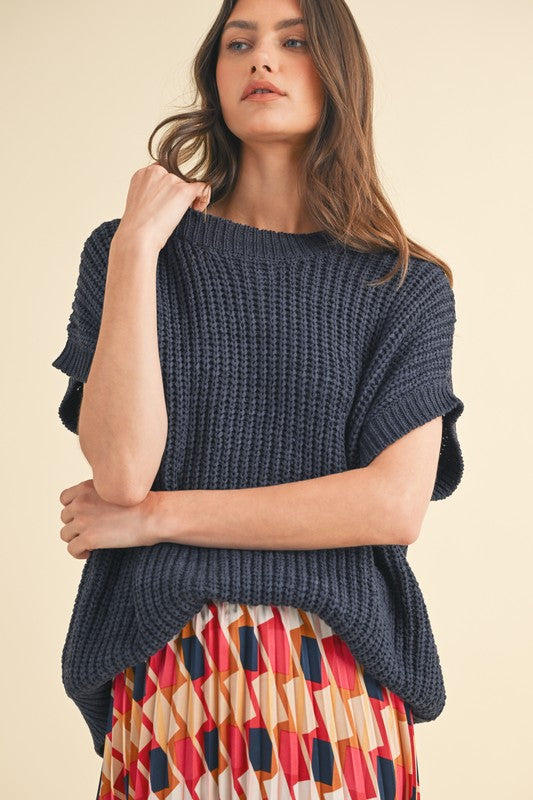 Short Sleeve Sweater Top