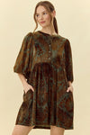 Velvet Jacquard Dress