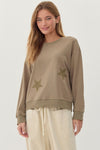 Star patch sweatshirt