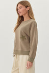 Star patch sweatshirt