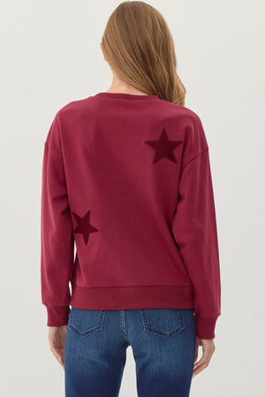 Star patch sweatshirt