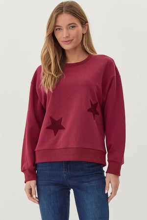 Star patch sweatshirt