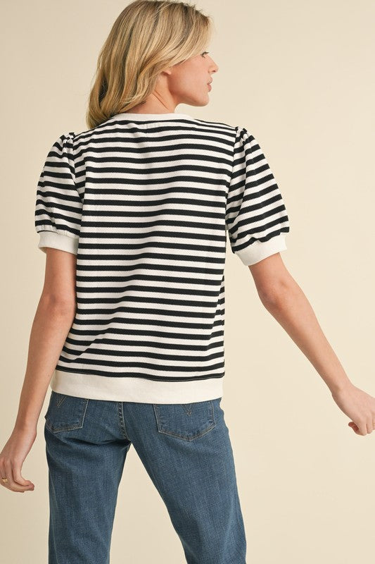 Stacy Short Sleeve Stripe top