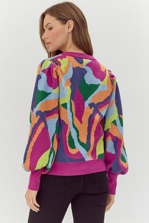 Maddie Abstract Sweater