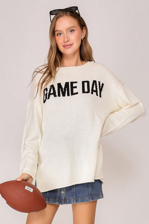 Ivory Game Day sweater