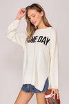 Ivory Game Day sweater