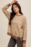 Jacquard check top