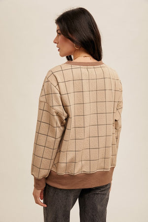 Jacquard check top