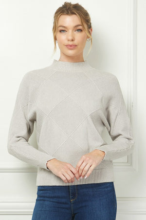 Fine Gauge Long sleeve mock neck