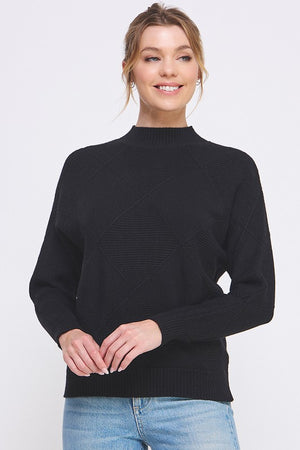 Fine Gauge Long sleeve mock neck