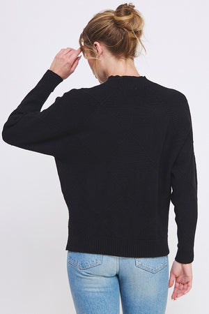 Fine Gauge Long sleeve mock neck