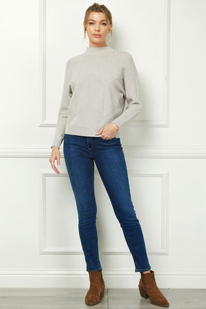 Fine Gauge Long sleeve mock neck