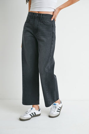 Just Black Washed Black Barrel Twist Jean