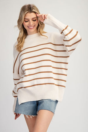 Oatmeal stripe sweater