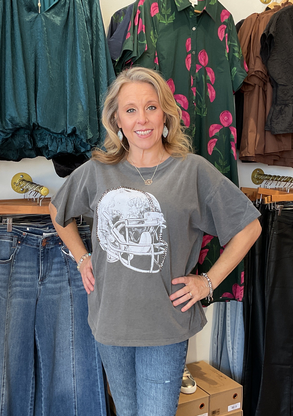 Football Helmet Tee
