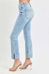 Risen Tummy Control cuff jeans